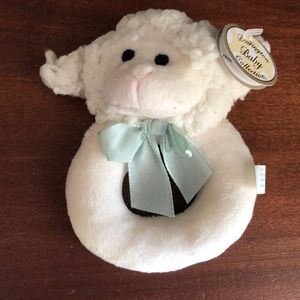 Lil' Lamb Plush Ring Rattle by Bearington